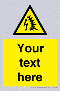 Custom warning Arc flash